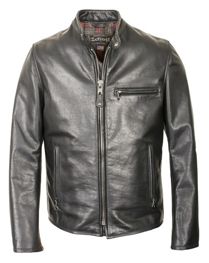 Schott N.Y.C Cafe Racer Leather Jacket